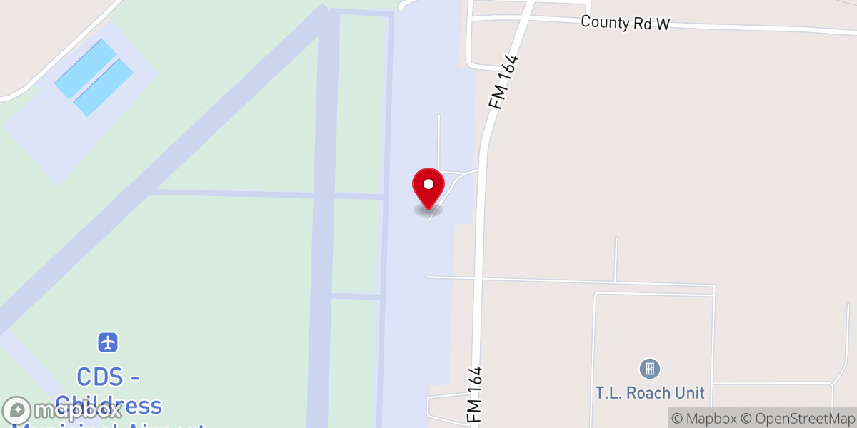 Map showing location of Childress Municipal Airport (KCDS)