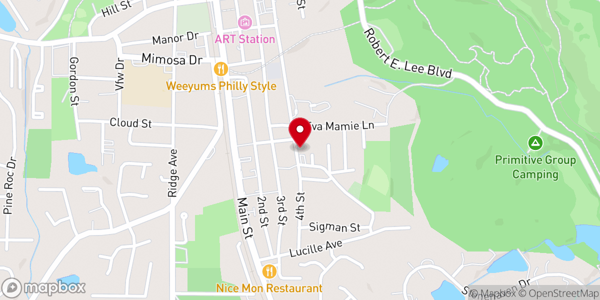 Map showing location of Bethsaida Baptist Church