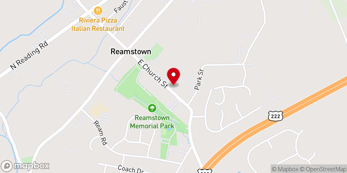 Map showing location of St. Paul's Evangelical Congregation Church