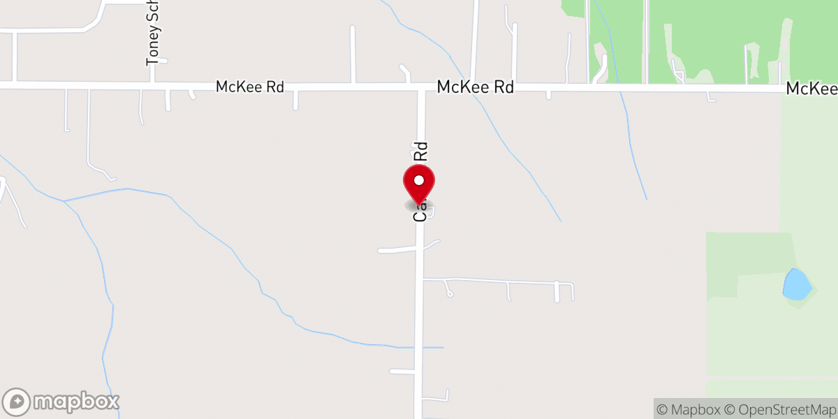 Map showing location of New Zion Missionary Baptist Church