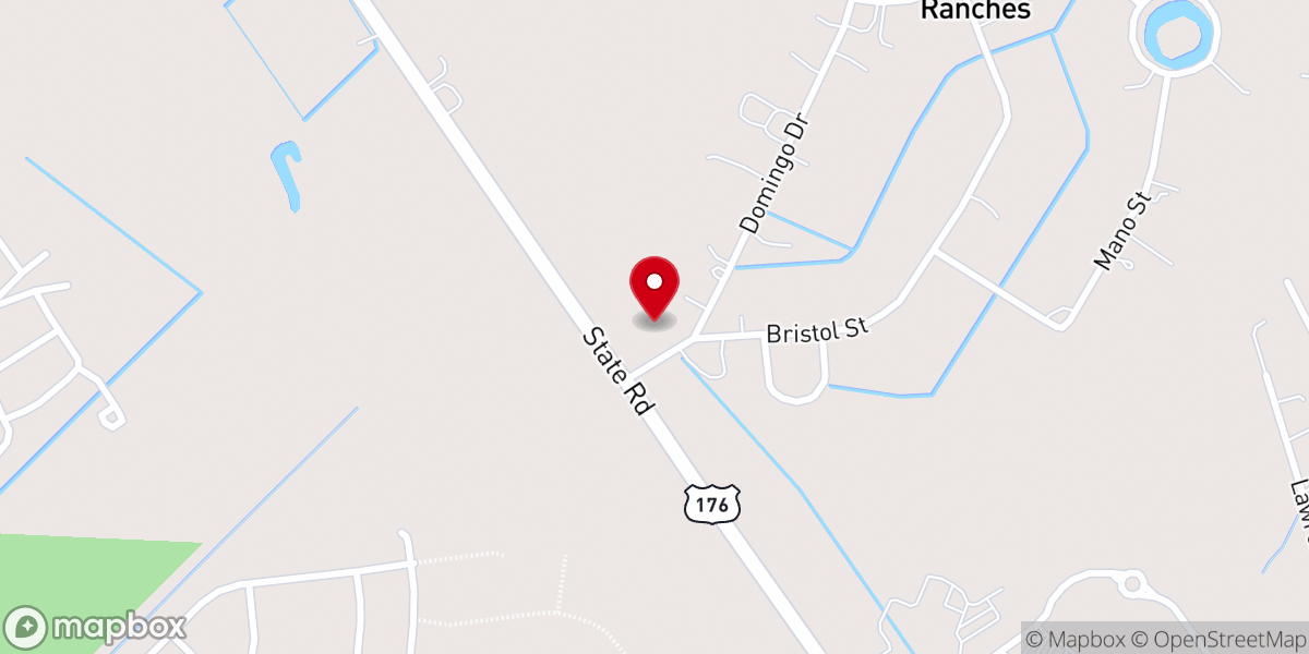 Map showing location of Chaparral Baptist Church