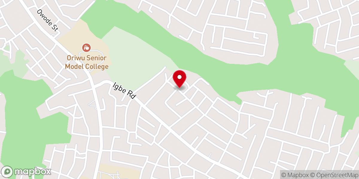 Map showing location of RCCG, Glad Tidings Parish