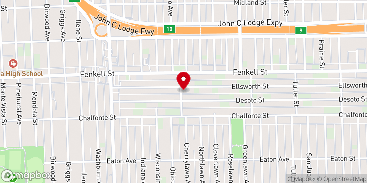 Map showing location of Northwest Unity Baptist Church