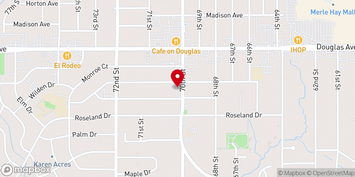 Map showing location of Urbandale United Church-Christ