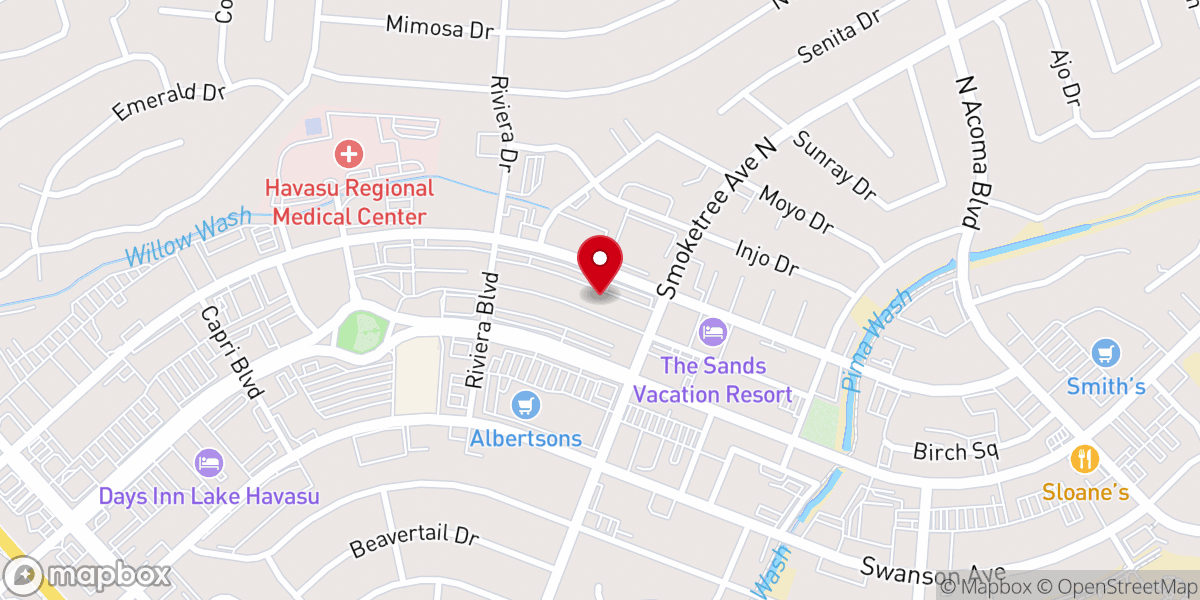 Map showing location of Clothes Closet Lake Havasu