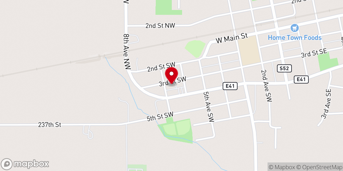 Map showing location of St Joseph Catholic Church