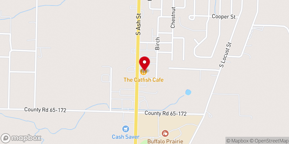 Map showing location of The Catfish Cafe
