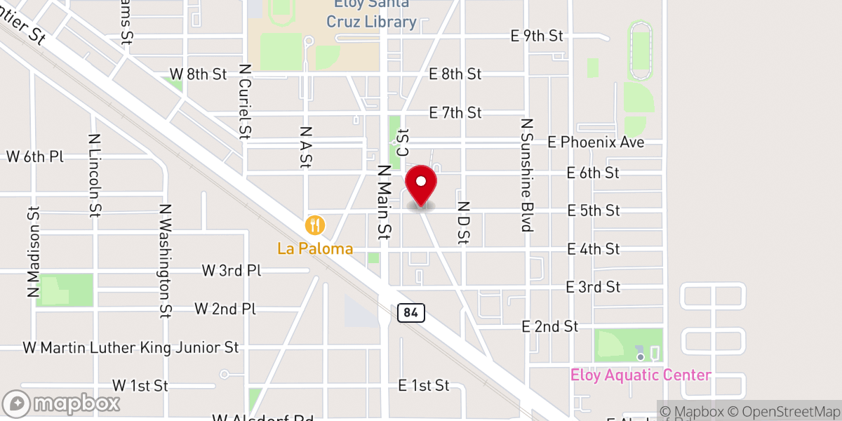 Map showing location of Enduring Faith Fellowship