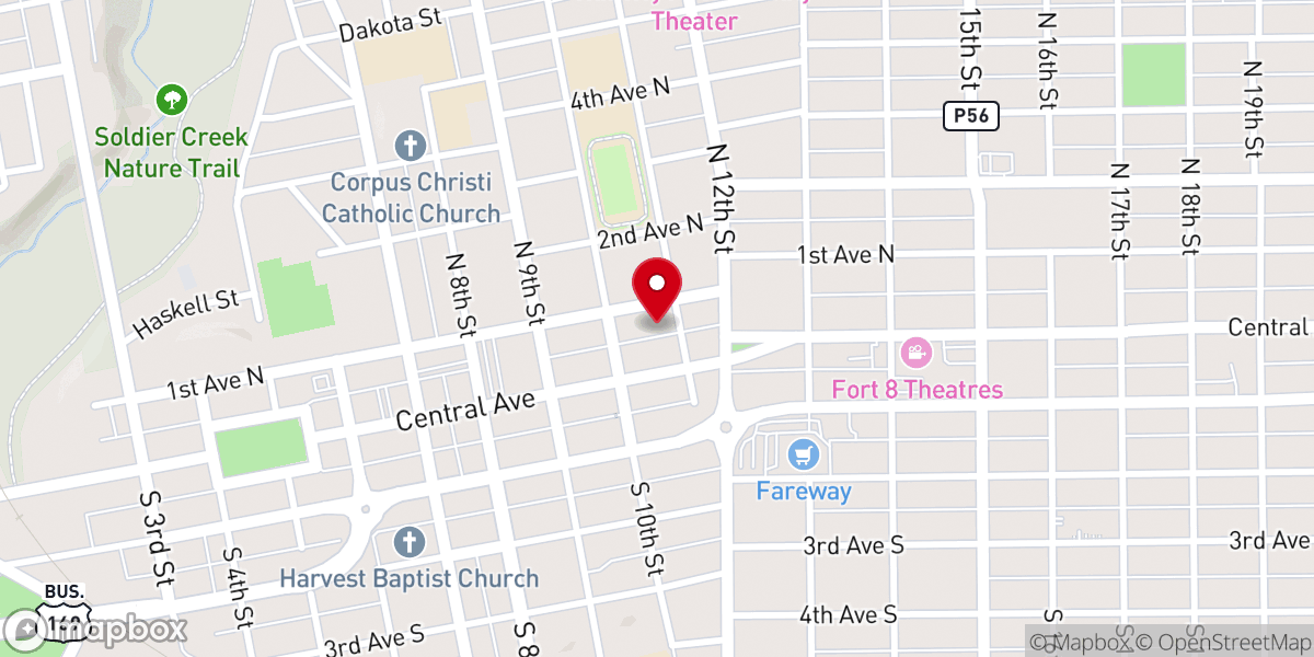 Map showing location of Beacon-Hope Men's Homeless