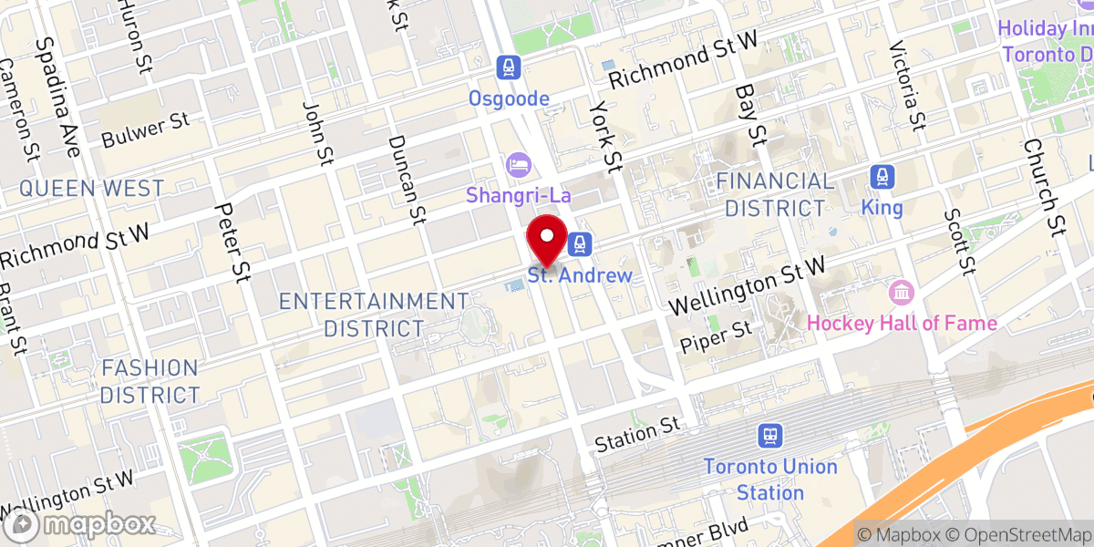 Map showing location of St. Andrew's Presbyterian Church