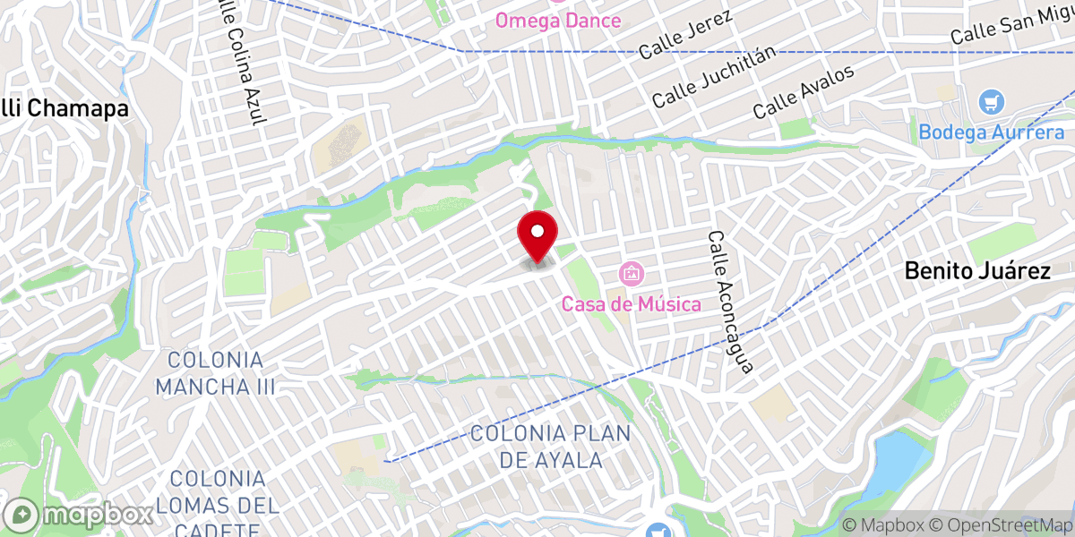 Map showing location of Iglesia Criatiana Independiente Pentecostes Shekinah