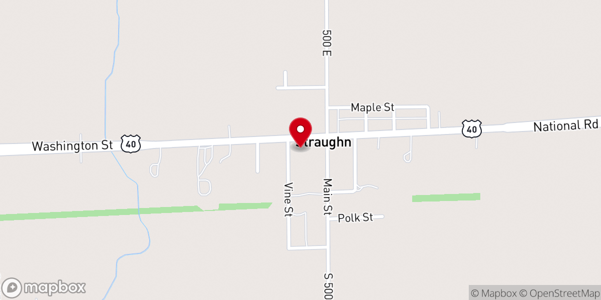 Map showing location of Straughn Community Chapel