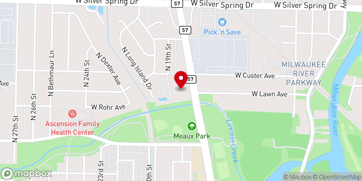 Map showing location of Eastbrook Church