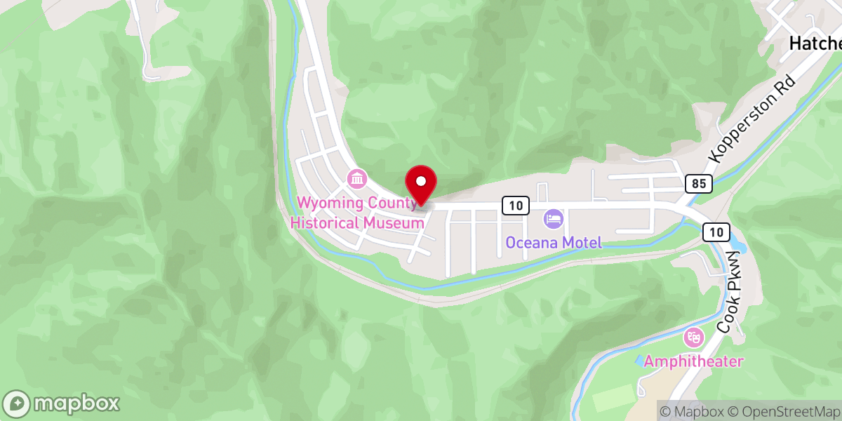 Map showing location of Oceana Church of God
