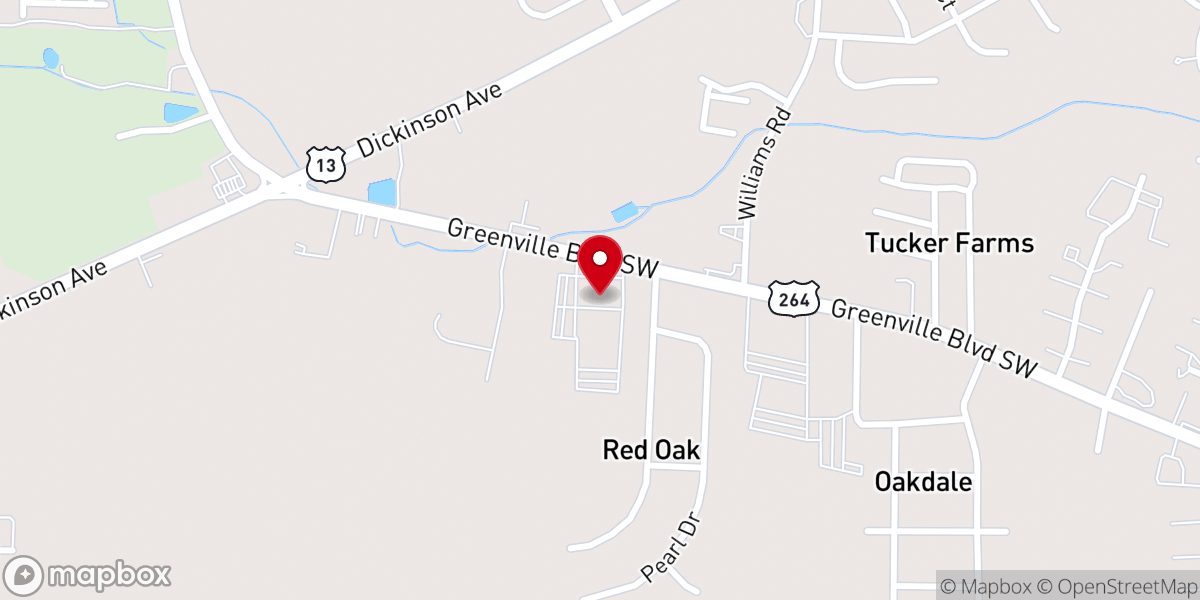 Map showing location of Peoples Baptist Church