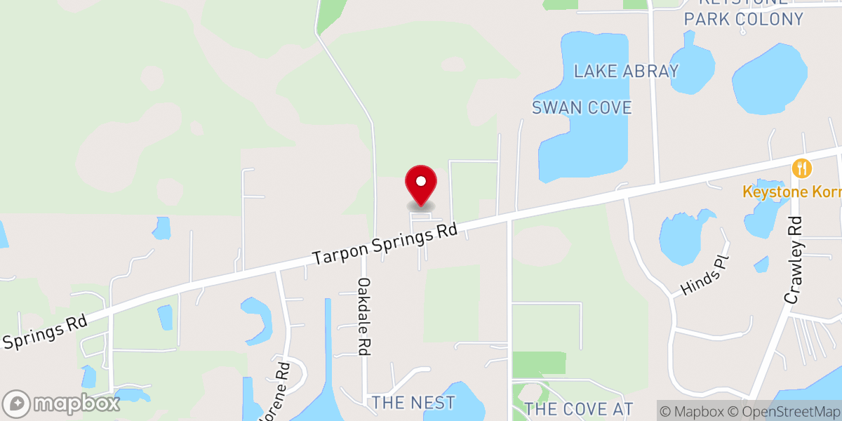 Map showing location of Keystone Bible Church