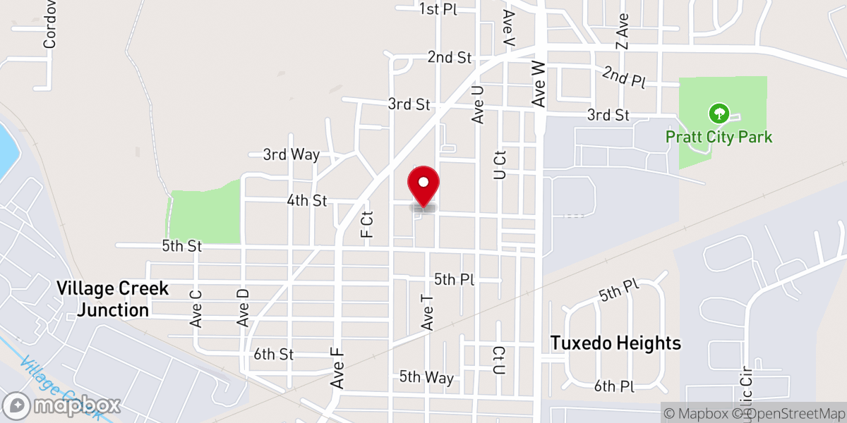 Map showing location of McDowell Memorial Cumberland Presbyterian Church