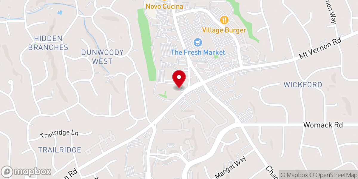 Map showing location of Dunwoody United Methodist Church