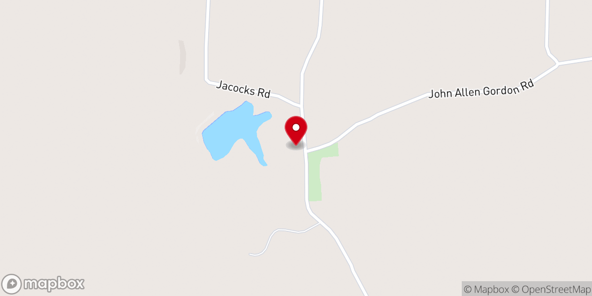 Map showing location of Zion Baptist Church