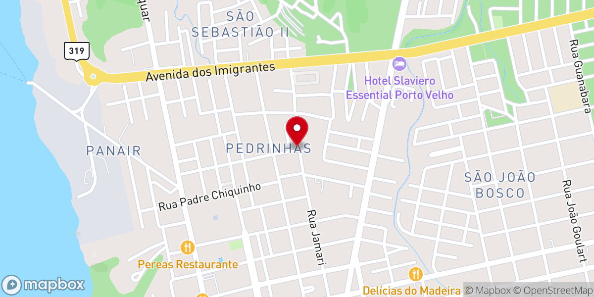 Map showing location of Igreja Pentecostal Deus é Amor - Bairro Pedrinhas