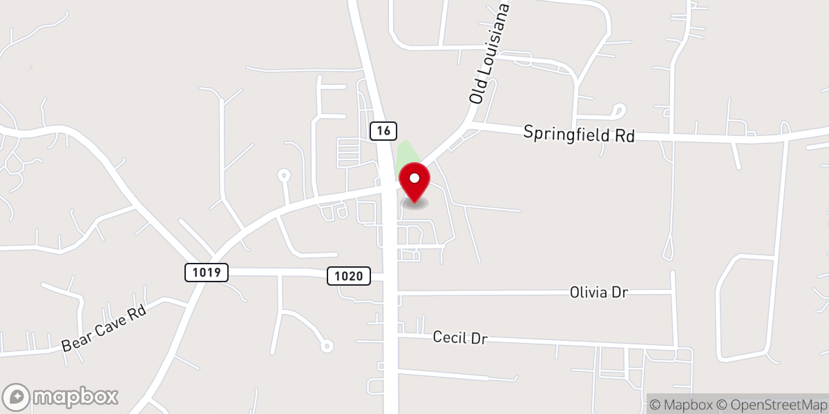 Map showing location of Live Oak Church