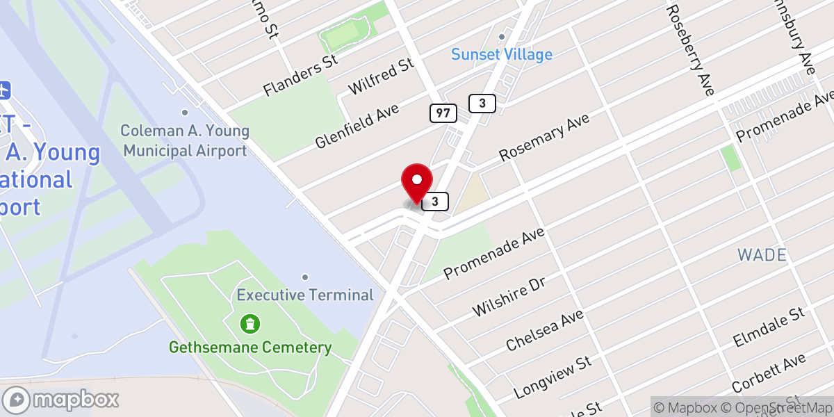 Map showing location of Martin Evans Baptist Church