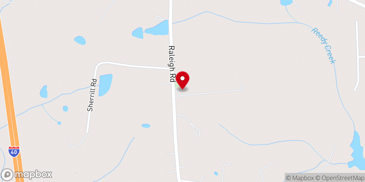 Map showing location of Rehobeth Church