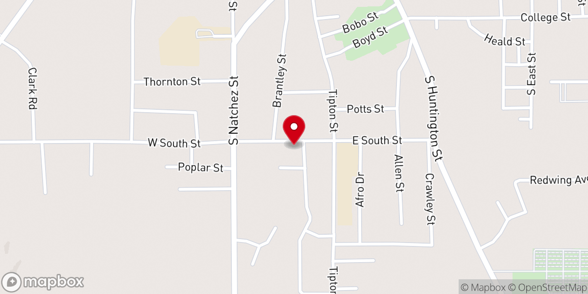 Map showing location of Christian Liberty Baptist Church