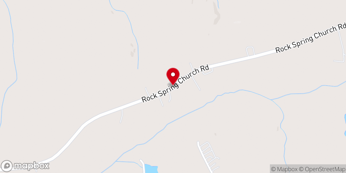 Map showing location of New Rock Spring United Church