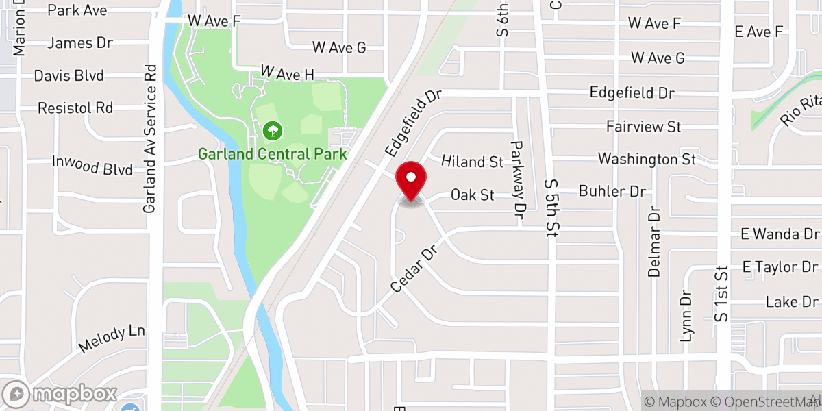 Map showing location of Greater Davis Chapel COGIC