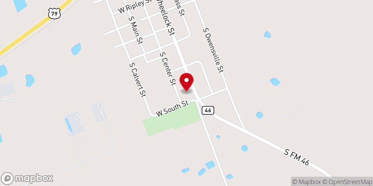 Map showing location of Southside Baptist Church