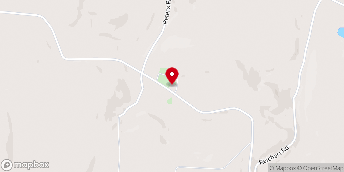 Map showing location of Concord Church