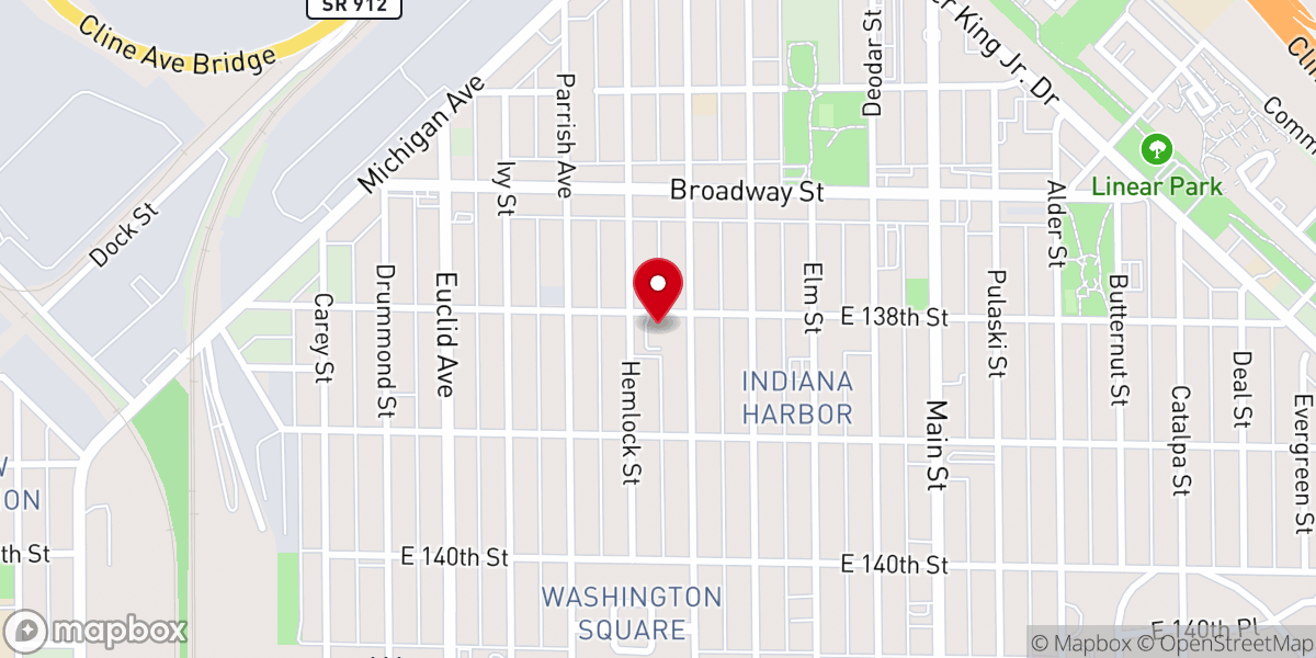 Map showing location of St Patrick's Church