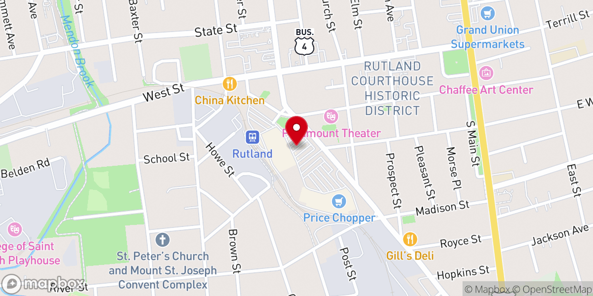 Map showing location of Rutland Plaza - Rutland