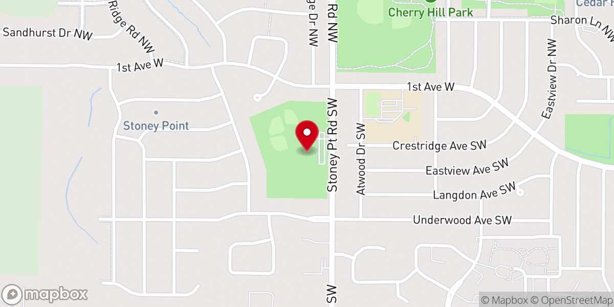 Map showing location of Antioch Christian Church - Stoney Point