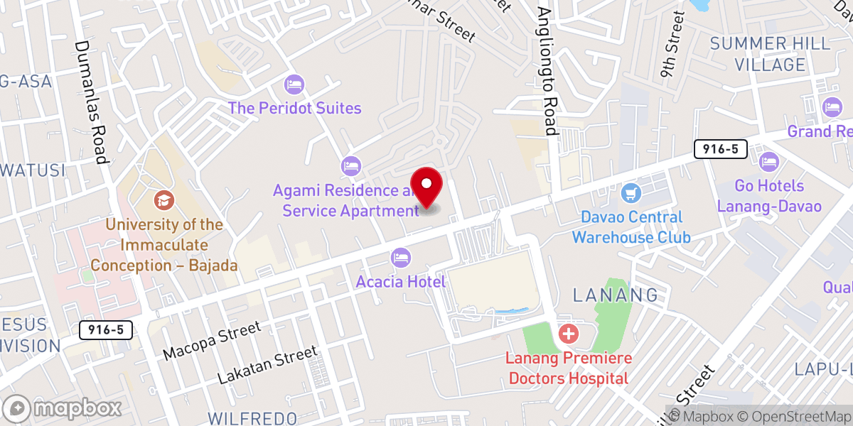 Map showing location of Carmelite Monastery