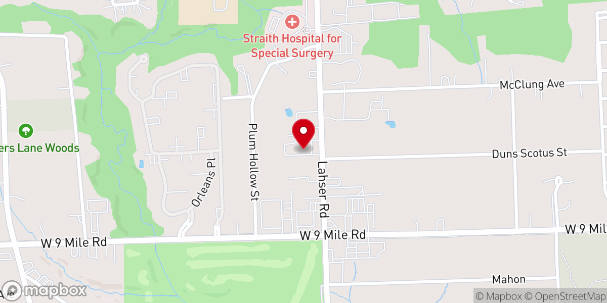 Map showing location of Emmanuel Lutheran Church