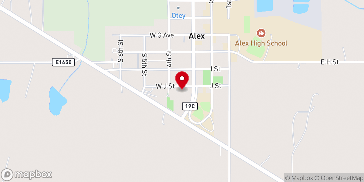 Map showing location of Main Street Church of Christ