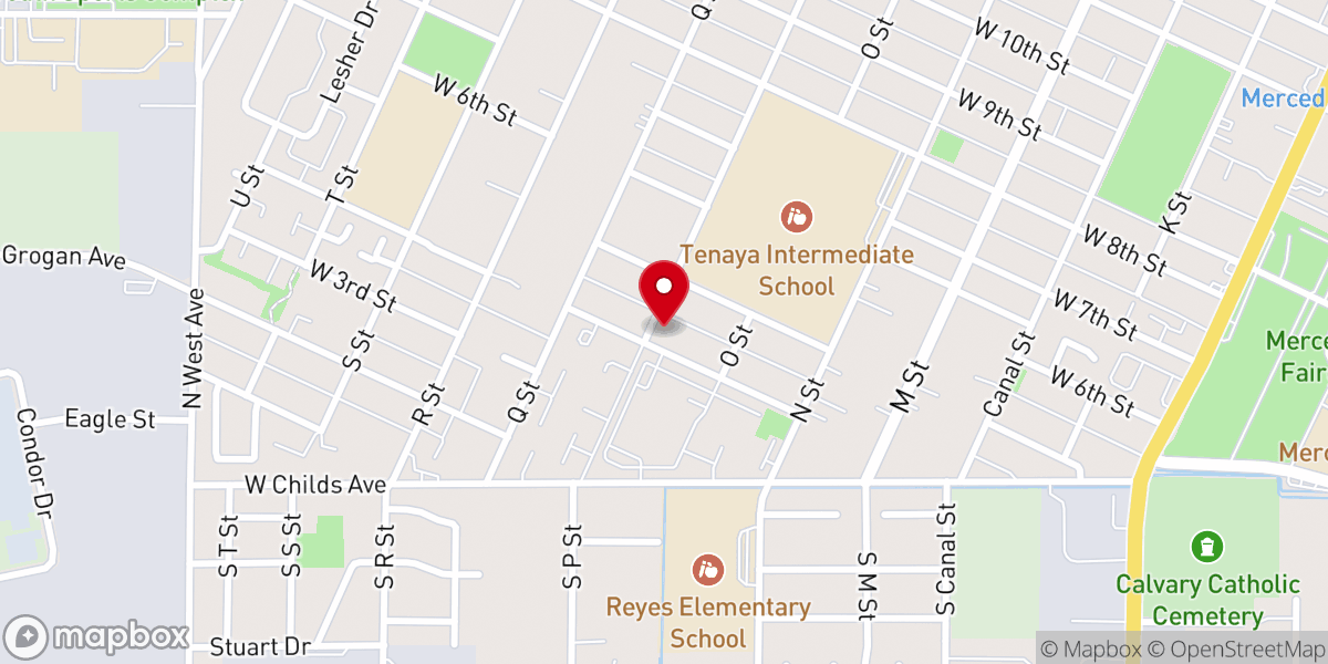 Map showing location of Church of Christ