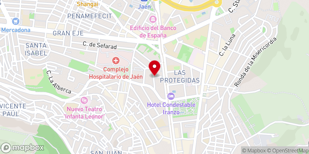 Map showing location of Residencia Universitaria Virgen de la Capilla