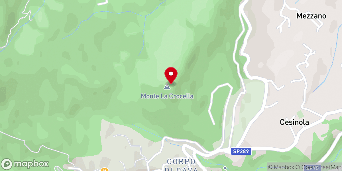 Map showing location of Ruderi Cappella di Monte Crocella