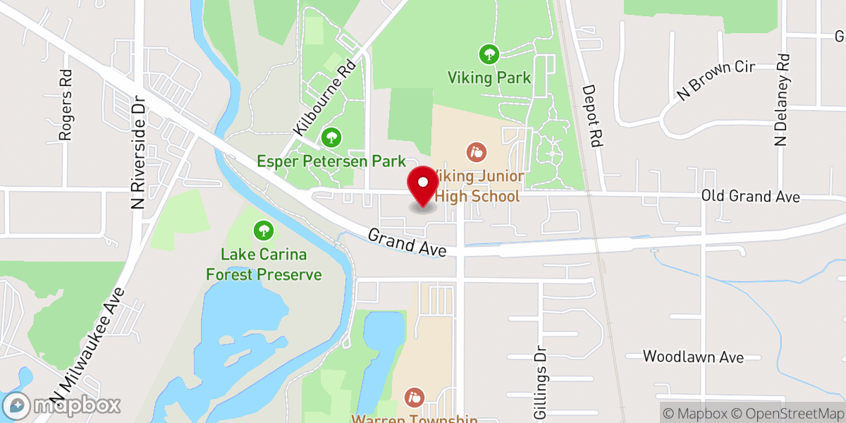 Map showing location of Gurnee Community Church