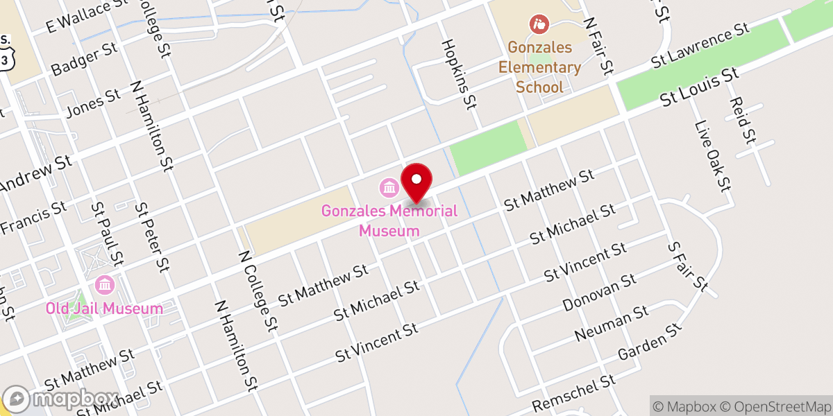 Map showing location of Person's Flower Shop