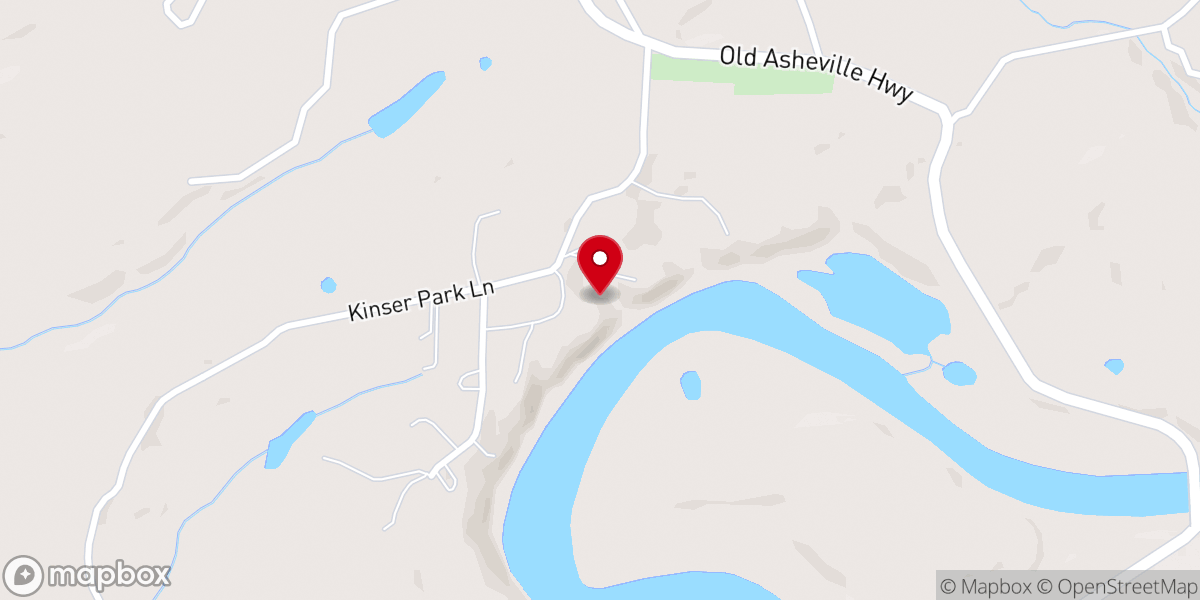 Map showing location of Nolichuckey Bluffs Wedding Chapel