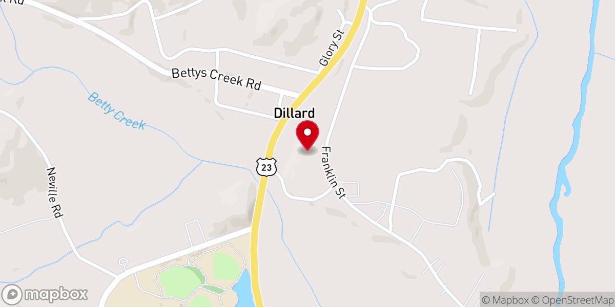 Map showing location of Head of Tennessee Baptist Church
