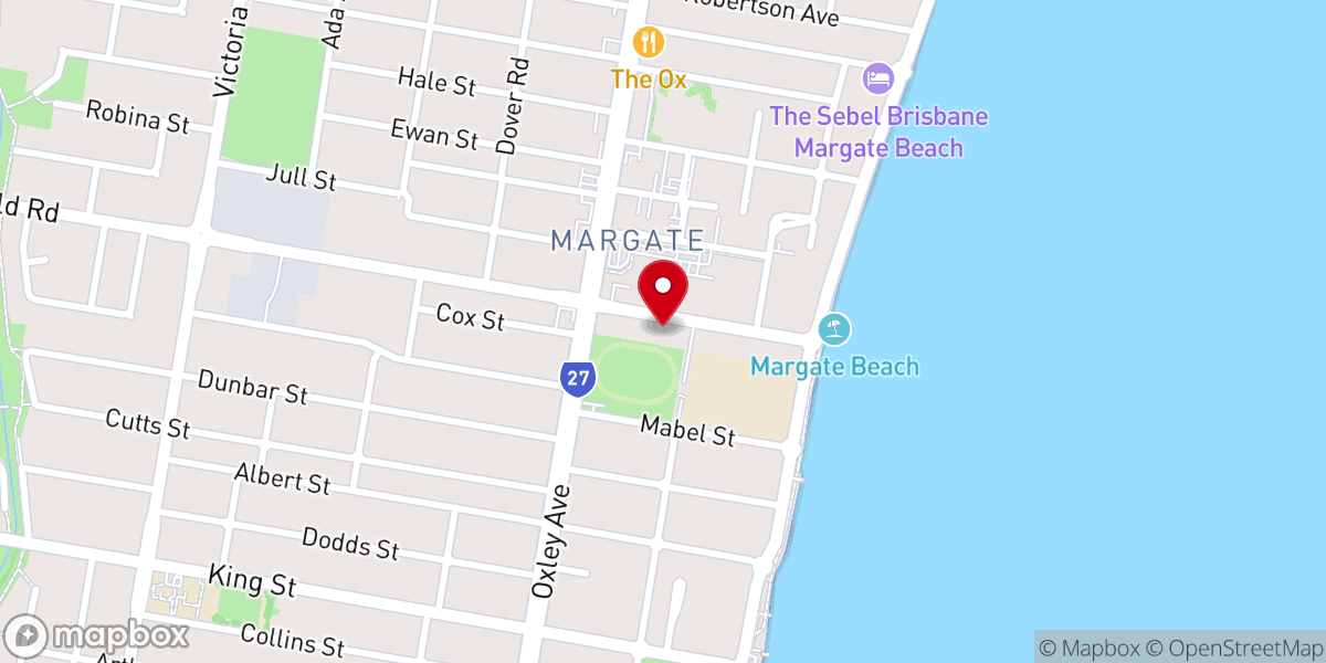Map showing location of Margate Baptist Church