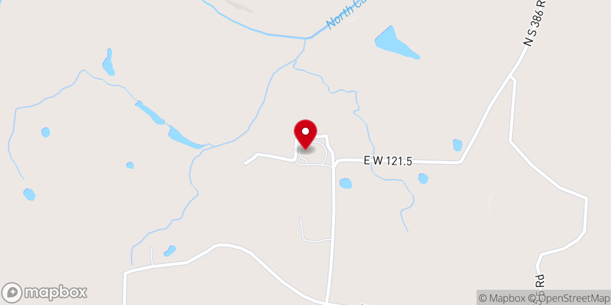Map showing location of Sand Creek Baptist Church