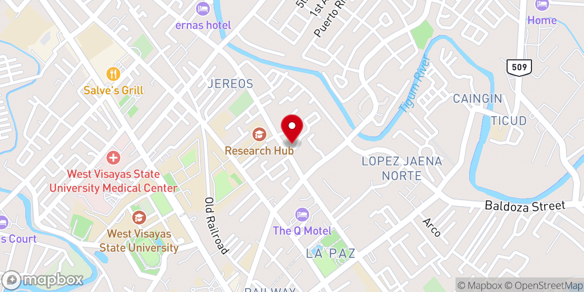 Map showing location of Re:New Christian Church