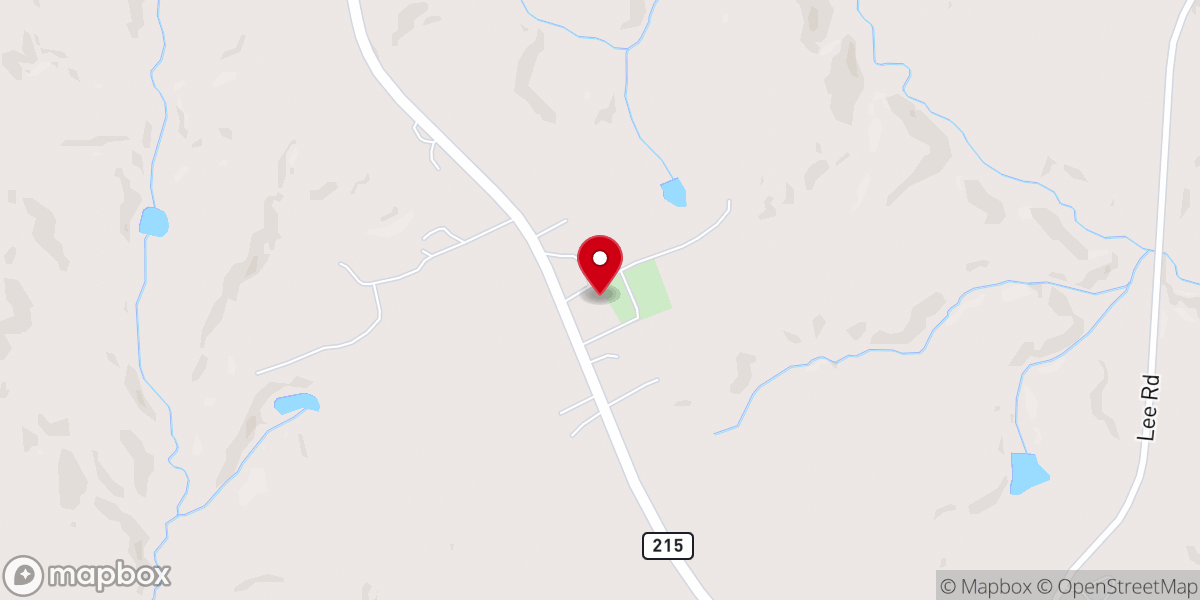 Map showing location of Bogansville United Methodist Church