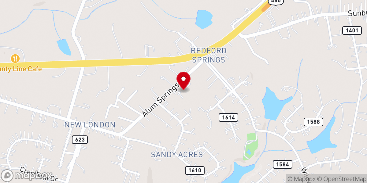 Map showing location of Crosspoint Church